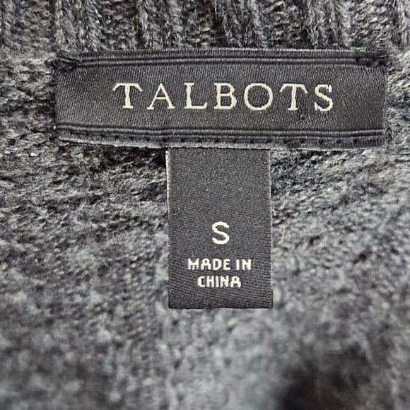 Talbots Lambswool Blend Crew Neck Sweater Gray Women's S Minimalist Lounge Wear - Picture 5 of 8